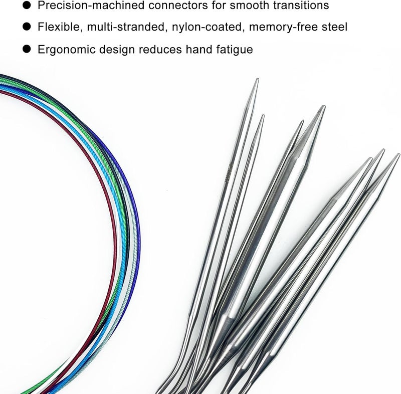 Soosui 9 mm Circular Knitting Needles US13 |40 inches/100 cm | Suitable for Beginners to Knit Sweaters, Scarves, Blankets and Other Projects! - Image 3